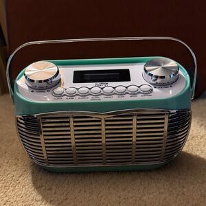Aqua Blue Portable Radio